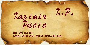 Kazimir Pučić vizit kartica